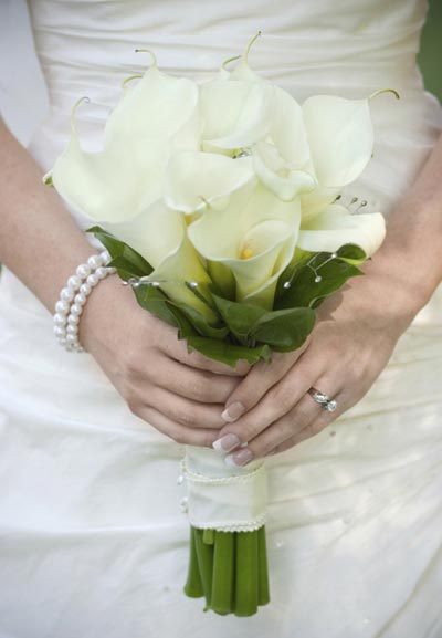 Bride Holding Flowers